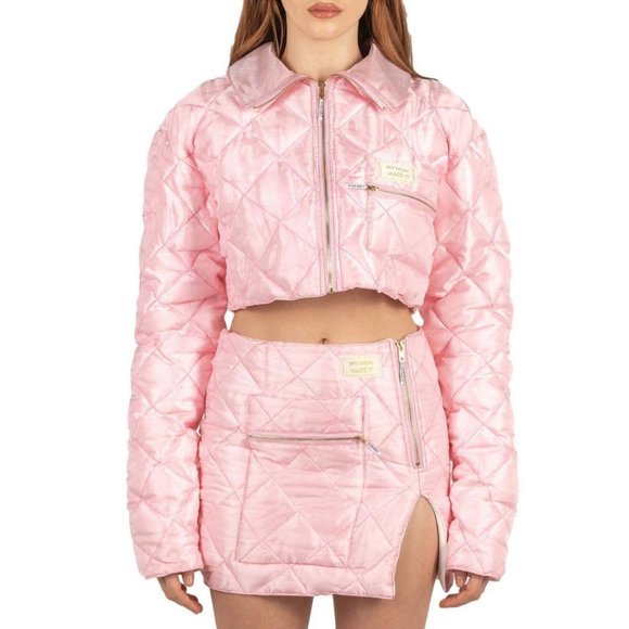 Jackets & Blazers - MY MUM MADE IT pink organza puffer set